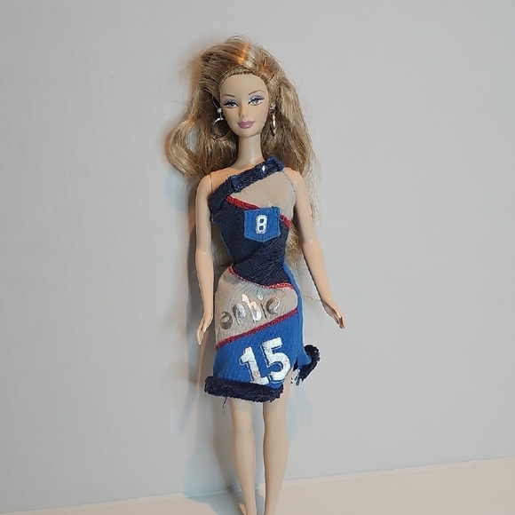 Barbie Doll in Blue and Silver Dress - Picture 1 of 4